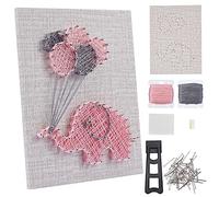 WEBEEDY DIY 3D String Art Kit per Adulti Principianti, Kit Artigianale per Cuccioli di Elefante, Include Tutti Gli Accessori e Il Telaio Necessari, Decorazioni da Parete