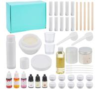 WEBEEDY Kit di balsamo per labbra fai da te, 53 pezzi naturale per idratare le labbra, kit con Beeswax, Shea Butter,Essential Oil,Empty Lip Balm Tubes Jars, Make Your Own Lip Balm for Adults