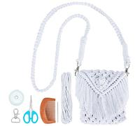 WEBEEDY Kit di Borse in Macramé Fai Da Te per Adulti Principianti e Adolescenti - Include Cordino da 3 mm