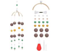 WEBEEDY Kit Mobile Da Letto Fai-Da-Te Palla di Feltro Mobile Campanelli Eolici Culla Mobile Ciondolo Appeso Decorazione Regali Neonati per Camera