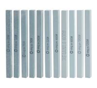 WEBEEDY Set di 11 pietre per affilare in carburo di silicio verde, per forbici, utensili a lama, kit di affilatura per cucina, dimensioni grana 80-1200# (150 x 12 x 12 mm)