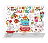 WEBEEDY Set di 30 tovagliette da colorare, 40 x 28 cm, per ristoranti, intrattenimento, artigianato, feste, accessori da tavolo