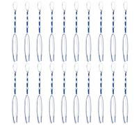 WEBEEDY Tzitzits - 20 nappe da preghiera, accessori per scialle da preghiera, colore bianco con filo blu, per uomini e donne, decorazione per preghiera