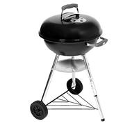 Weber 1221004 Compact Kettle, griglia a sfera a carbonella, ideale per tutti gli amanti del barbecue a sfera. Diametro: 47 cm, nero