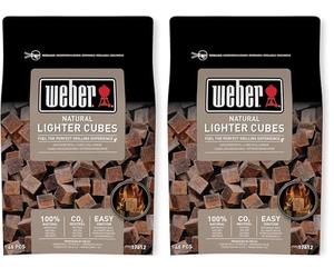 Weber 17612 - Cubetti accendifuoco 48 pastiglie sul marrone (Confezione da 2)