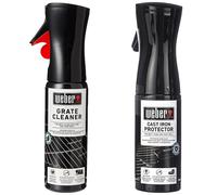 Weber 17889 Spray Protettivo per ghisa Nero & 17875 detergente per Griglie Nero