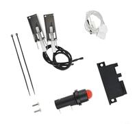 Weber 42321 - Kit di accensione per barbecue a gas, argento, oro e oro, con elettrodi, pulsante e accessori di montaggio, pezzo di ricambio per barbecue