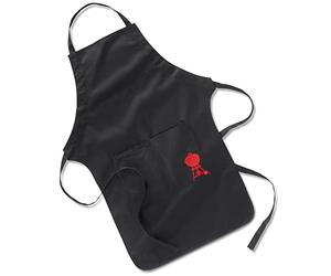 Weber 6533 - Grembiule da Barbecue con Ricamo Nero con Grandi Tasche per Utensili