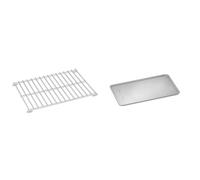Weber 6564 Supporto per arrosti per Barbecue Q2000/3000, Silver & 6562 Schermi per arrosto, Alluminio