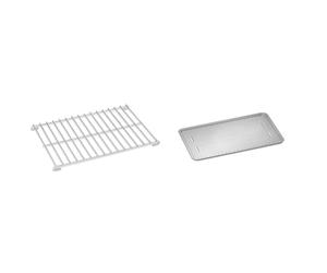 Weber 6564 Supporto per arrosti per Barbecue Q2000/3000, Silver & 6562 Schermi per arrosto, Alluminio