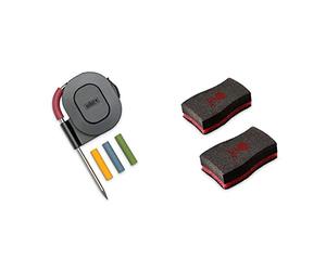 Weber 7211 - Sonda Alimenti per iGrill, Nero & 17688 - Spugna, Nero 2pezzo(i)