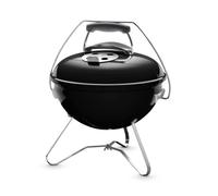 Weber Barbecue a carbone Smokey Premium/Design portatile, coperchio e braciere smaltati in porcellana, superficie di cottura di 37 cm, maniglia Tuck-N-Carry, nero