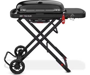 WEBER Barbecue a Gas da Giardino BBQ da Esterno Richiudibile con Griglie in Ghisa - Traveler Stealth Edition