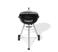 Weber Compact Kettle - Barbecue a carbonella (versione 2026), con supporto a tre strati e ruote, resistente al calore, antiruggine, 47 cm, colore: Nero