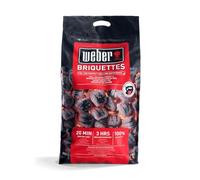 Weber Bricchetti di carbone/accessorio BBQ, combustibile naturale per calore di lunga durata, accensione in 20 minuti, fino a 3 ore di combustione, 8 kg