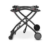 Weber Carrito plegable - para Series Q 1000 y Q 2000 | supporto pieghevole con ruote per BBQ a gas serie Q, maniglia metallo, 63,5x53,5x71,5 cm (sollevato)