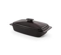 Weber - Casseruola in Ceramica 42,1 x 22,6 cm, Colore: Nero