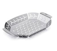 Weber Cestino BBQ Premium - Piccolo (27 x 19 cm), Ciotola resistente al calore e lavabile in lavastoviglie in acciaio inossidabile, Ideale per contorni, adatto a tutti i tipi di grill - Argento (6677)