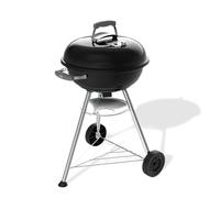 Weber Compact Kettle - Barbecue a carbonella (versione 2026), con supporto a tre strati e ruote, resistente al calore, antiruggine, 47 cm, colore: Nero