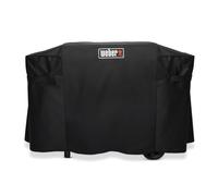 Weber Premium 3401337 - Telo di copertura per griglia SLATE GP da 71 cm, traspirante, resistente ai raggi UV e all'acqua, protezione da vento e intemperie, con chiusura in velcro, colore: nero