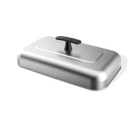 Weber Cupola di Fusione - Copertura per Barbecue - Planchas (34 x 26 cm), Ideale per sciogliere Formaggi per Hamburger, Cottura a Vapore, per Una distribuzione Uniforme del Calore - Argento (3400426)