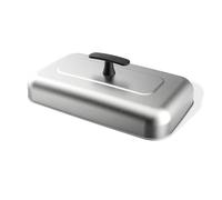 Weber Cupola di Fusione - Copertura per Barbecue - Planchas (34 x 26 cm), Ideale per sciogliere Formaggi per Hamburger, Cottura a Vapore, per Una distribuzione Uniforme del Calore - Argento (3400426)