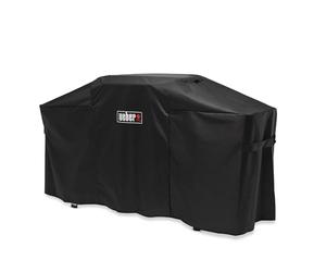 Weber Custodia Premium per piastra / per piastre Slate 43 e 56 cm con supporto e ripiani laterali. In tessuto riciclato anti-UV e impermeabile, offre una protezione esterna resistente e su misura