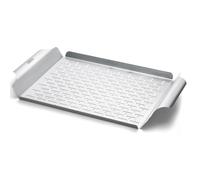 Weber Deluxe Padella per grigliate (44 x 39 cm) - Padella per grigliate BBQ in acciaio inox resistente al calore e lavabile in lavastoviglie, ideale per le verdure e frutti di mare - argento (6435)