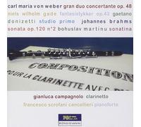WEBER / DONIZETTI / GADE / BRAHMS Various Works for Clarinet & Piano (CD)