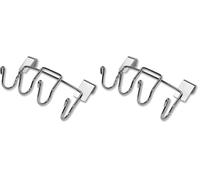 Weber Ganci portautensili, compatibili con Tutti i Barbecue a Carbone Kettle, Set da 4 Ganci per Appendere Gli Accessori - Argento (7401)