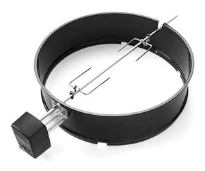 Weber girarrosto per Barbecue a Carbone da 57 cm/spiedo motorizzato per Cottura Uniforme di arrosti e pollame - Nero/Argento (7494)