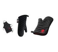 Weber Grembiule nero da chef Original & 6472 - Guantone per Barbecue-15x10x10 cm