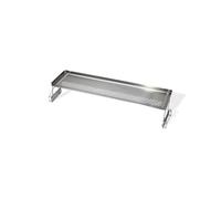 Weber Griglia di riscaldamento a due livelli | per piastra Weber Slate 76cm, accessorio acciaio inox con bordi rialzati e fessure, lavabile a mano, 7,4x22,5x78 cm