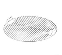 Weber - Griglia rotonda a carbonella da 43 cm, pieghevole, in acciaio inox, con coperchio ribaltabile per una facile carbonella, resistente alla ruggine, griglia per barbecue da campeggio (A)