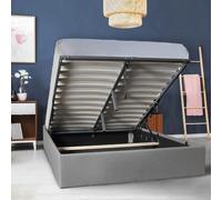 WEBER INDUSTRIES Letto baule Genoa 140 x 190 + 1 rete/grigio chiaro