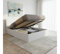 Weber Industries - Letto con Contenitore, MOD. Barcelona, con Testata e Rete a doghe, Bianco, 140 x 190 cm