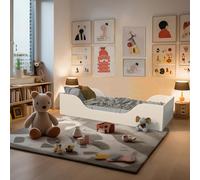 WEBER INDUSTRIES Letto Noe 90 x 190 Rete, Bianco, 1 Persona