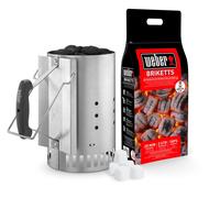 WEBER Ciminiera di Accensione per Barbecue con 2 kg di bricchette e 6 accendifuoco - 17631