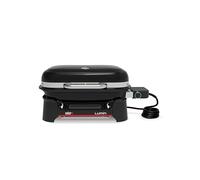 Weber Lumin Compact 1502044 - Barbecue elettrico compatto, fino a 315 °C, con termometro a coperchio, griglia in ghisa smaltata, 43 x 32 cm, colore: Nero