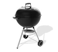 Weber Original Kettle Barbecue a Carbone/griglia 57 cm, Coperchio e braciere smaltati in Porcellana, Sistema One-Touch, termometro, treppiede con Ruote, Nero