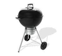 Weber Original Kettle Premium Barbecue a Carbone/griglia 57 cm, Coperchio e braciere smaltati in Porcellana, Sistema One-Touch, termometro, treppiede con Ruote, Nero