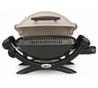Weber Q1000 BBQ a Gas, sup. cottura 43 x 32cm, Barbecue Portatile, 1 Bruciatore, sup. cottura in Ghisa Smaltata Divisa in 2, Coperchio e Guscio in Alluminio pressofuso - Titanium (50060053)