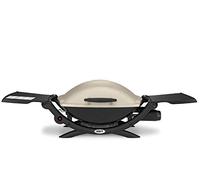 Weber Q2000 BBQ a Gas, SUP. Cottura 54 x 39 cm, Barbecue Portatile, 1 bruciatore, con Ripiani Laterali Pieghevoli, SUP. Cottura in ghisa Smaltata porcellanata Divisa in 2 - Titanio (53060029)