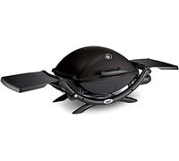 Weber Q2200 Barbecue a Gas, Superficie di Cottura 54 x 39 cm, 1 Bruciatore, Ripiani Laterali ripiegabili, Griglia in ghisa Smaltata in 2 Pezzi, termometro sul Coperchio - Nero (54010029)