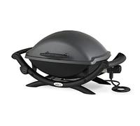 WEBER Barbecue Elettrico da Esterno BBQ da Giardino con Griglie in Ghisa e Coperchio Potenza 2200 Watt colore Nero - 55020053 Q 2400