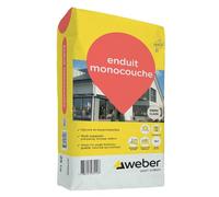 Weber Rivestimento monostrato per facciata esterna in pietra chiara 25 kg - impermeabilizzazione e decorazione facciate