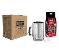 Weber 17631 - Kit Ciminiera di Accensione + 2 Kg di Bricchetti + 3 Cubetti Accensione
