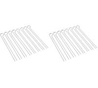 Weber Set di Doppie Spiedini (30 cm di lunghezza), 8 pezzi, ideale per fissare gamberi, verdure o carne, facile rovesciamento del cibo sulla sup. cottura, lavabile in lavastoviglie - Argento (6320)