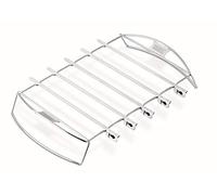 Weber 6606 Set di 6 spiedini con Supporto, Acciaio