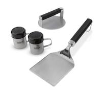 Weber Set per Smashed Burger, Composto da pressa, spatola e 2 spargitori per spezie, in Acciaio Inox - Argento (3401364)